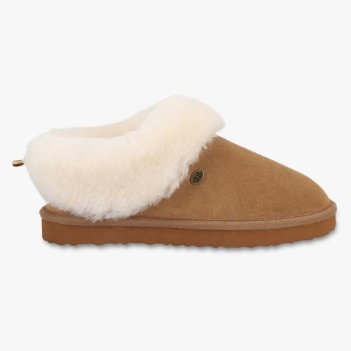 Ladies Holly Full Back Sheepskin Slipper Chestnut Extra Image 3